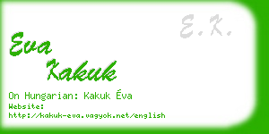 eva kakuk business card